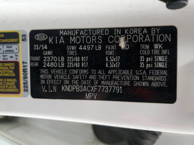 KNDPB3ACXF7737791 KIA Sportage Lx