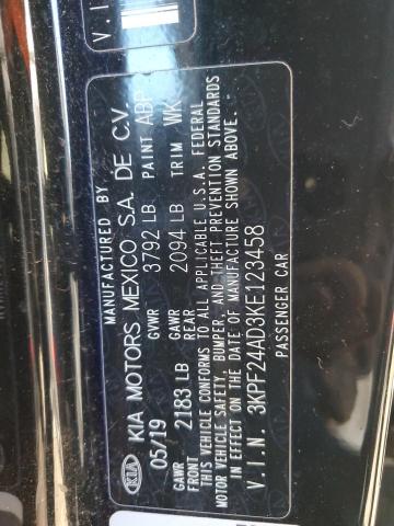 3KPF24AD3KE123458 KIA FORTE FE