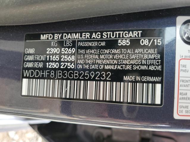 WDDHF8JB3GB259232 | 2016 MERCEDES-BENZ E 350 4MAT