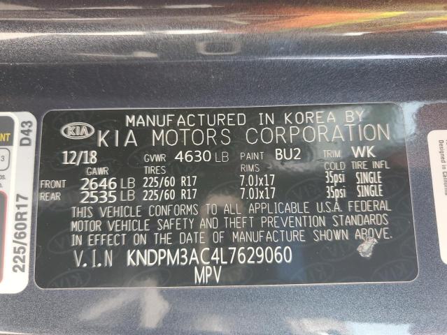 KNDPM3AC4L7629060 | 2020 KIA SPORTAGE L