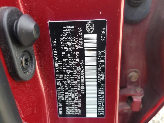 2018 TOYOTA CAMRY L - 4T1B11HK9JU674154