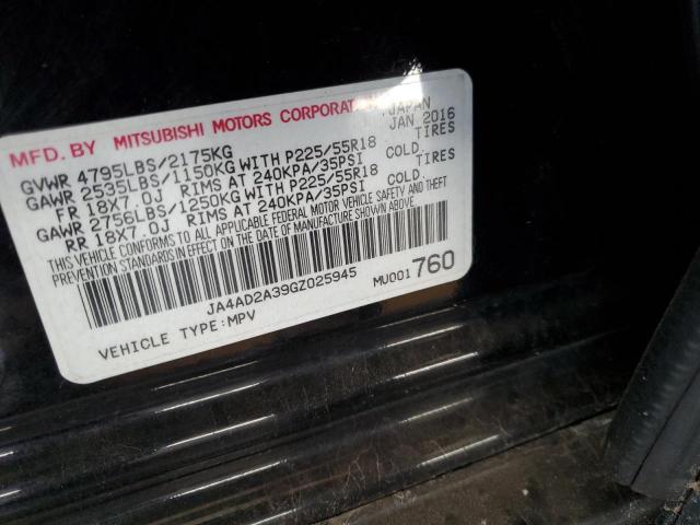 JA4AD2A39GZ025945 Mitsubishi Outlander Es