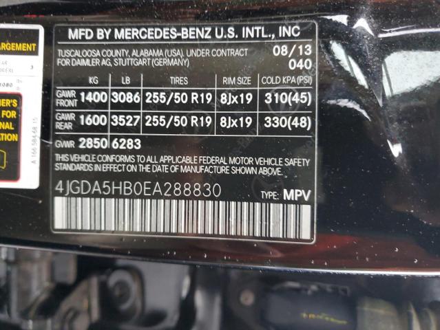 VIN 4JGDA5HB0EA288830 2014 Mercedes-Benz ML-Class, ... no.13