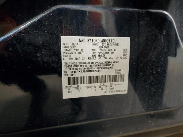 2017 FORD EDGE SEL - 2FMPK4J96HBC67484