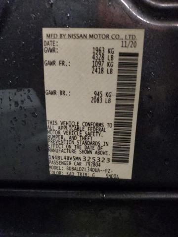 1N4BL4BV5MN325323 | 2021 NISSAN ALTIMA S