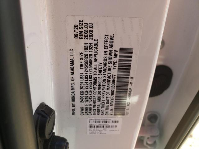 2020 HONDA PASSPORT 5FNYF7H52LB006477