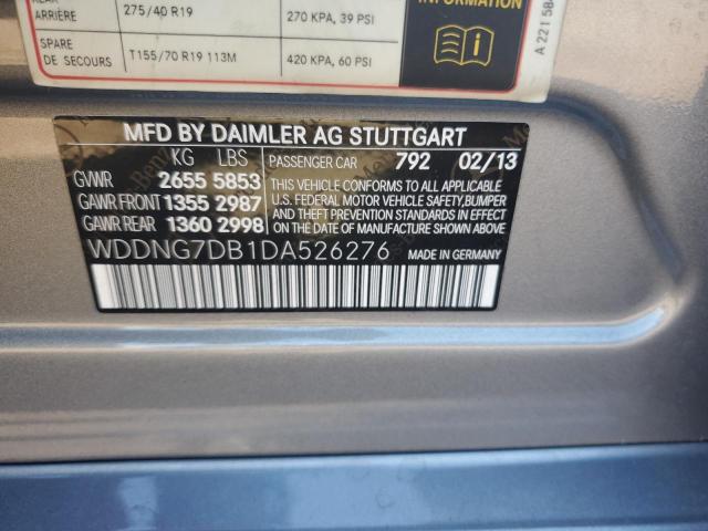 2013 Mercedes-Benz S 550 4.6L(VIN: WDDNG7DB1DA526276