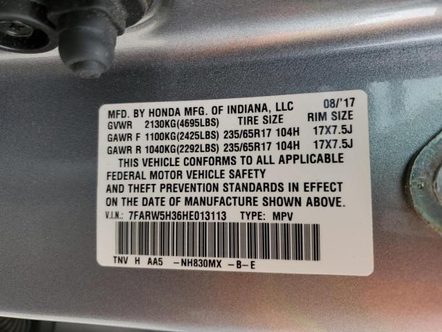 2017 HONDA CR-V LX - 7FARW5H36HE013113