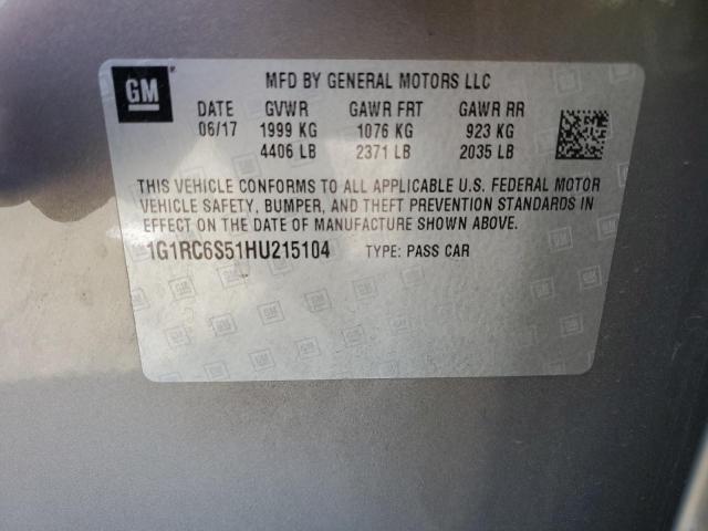 VIN 1G1RC6S51HU215104 2017 Chevrolet Volt, LT no.13