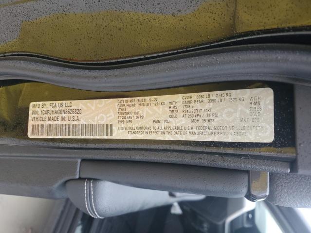 1C4RJHAG0N8626820 Jeep Grand Cherokee Laredo