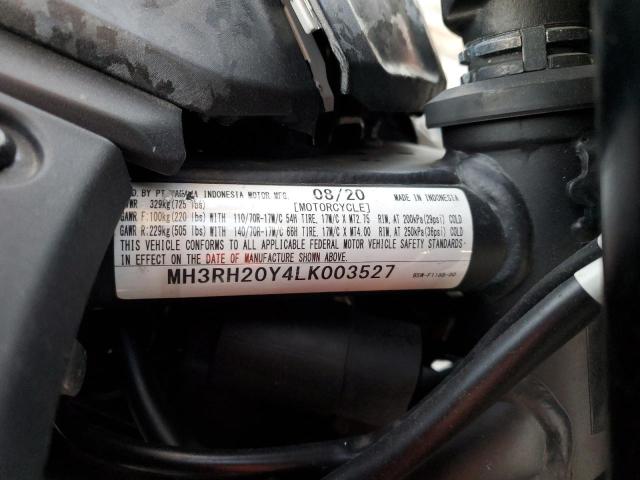 2020 YAMAHA MT-03 MH3RH20Y4LK003527