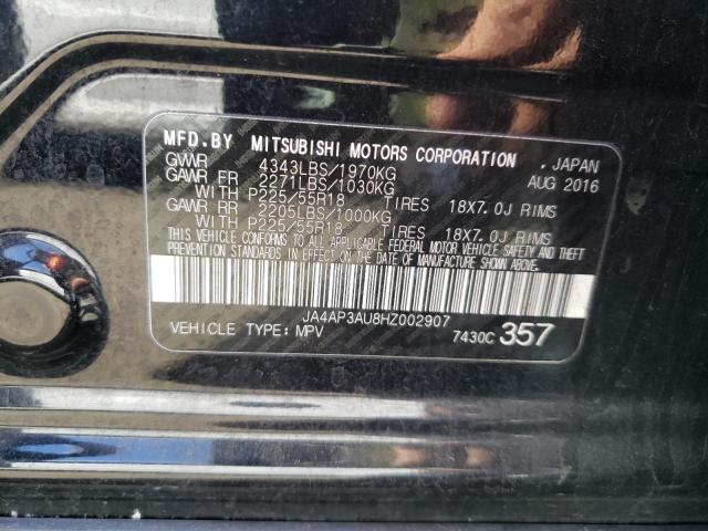 2017 MITSUBISHI OUTLANDER - JA4AP3AU8HZ002907
