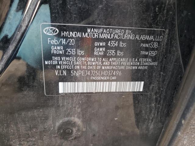 5NPEJ4J25LH037496 | 2020 HYUNDAI SONATA SEL