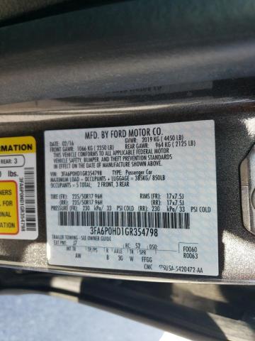3FA6P0HD1GR354798 FORD FUSION 2016