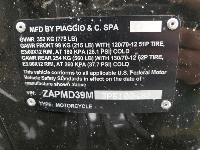 2023 VESPA GTS/SEI GI ZAPMD39M3P5100487