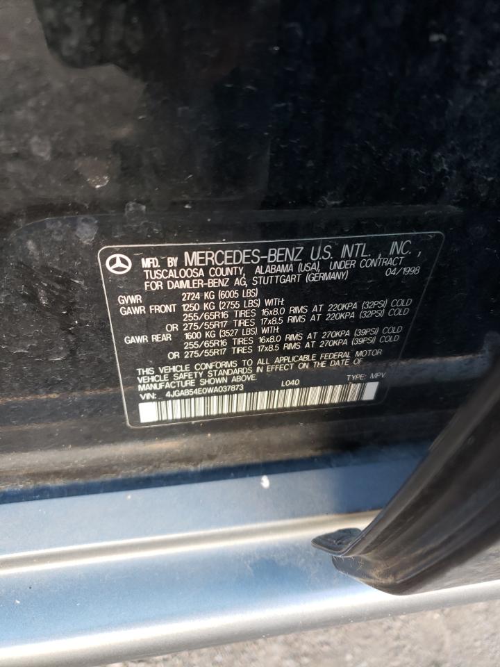 4JGAB54E0WA037873 1998 Mercedes-Benz Ml 320