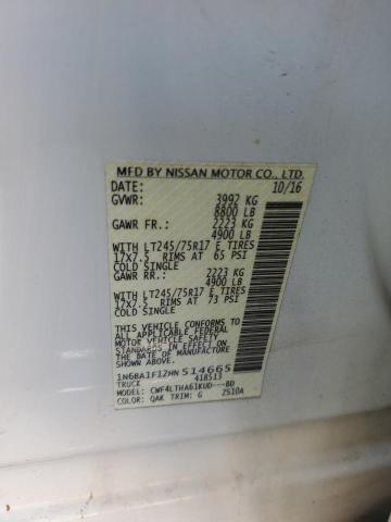  NISSAN TITAN 2017 Білий