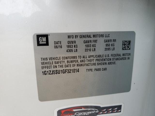 2016 CHEVROLET MALIBU HYB - 1G1ZJ5SU1GF321014