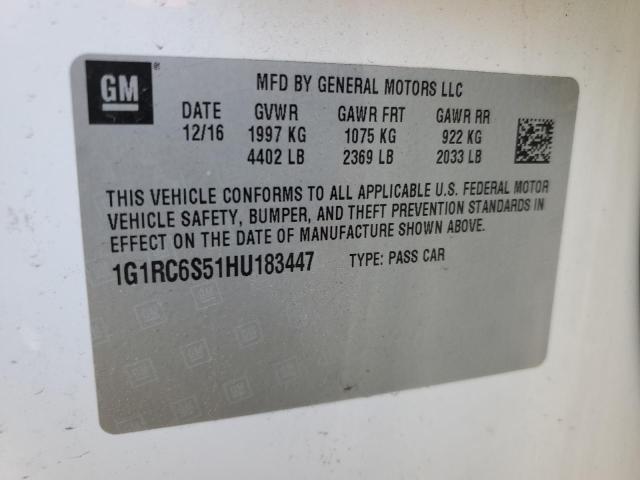 VIN 1G1RC6S51HU183447 2017 Chevrolet Volt, LT no.12