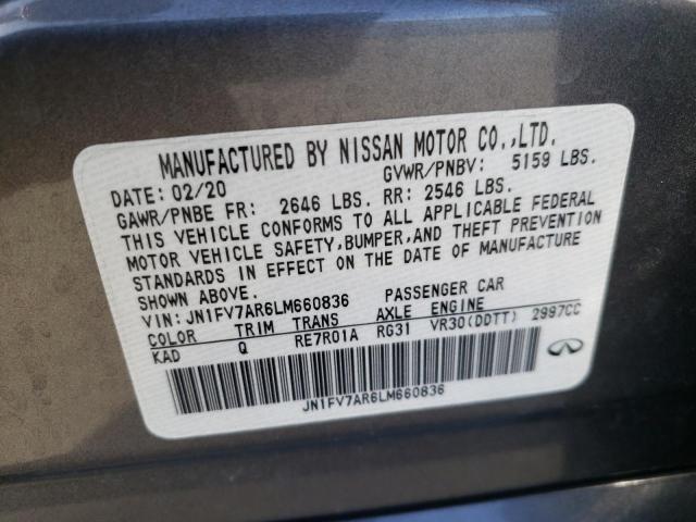 JN1FV7AR6LM660836 Infiniti Q50 RED SP 12