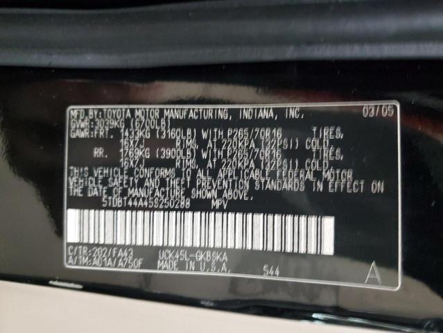 2005 Toyota Sequoia Sr5 VIN: 5TDBT44A45S250288 Lot: 75936723