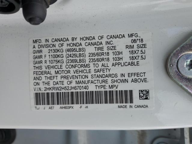 2HKRW2H52JH670140 Honda CR-V EX