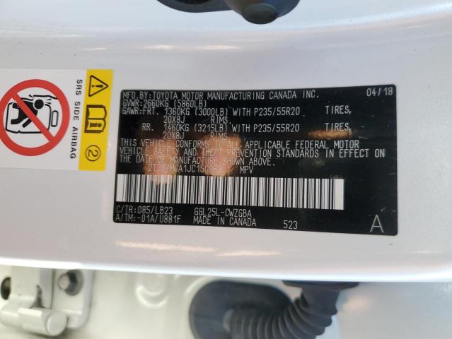 2T2BZMCA1JC150969 Lexus Rx 350 Base