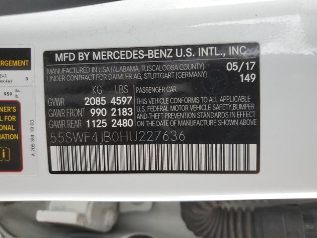 55SWF4JB0HU227636 Mercedes-Benz C 300