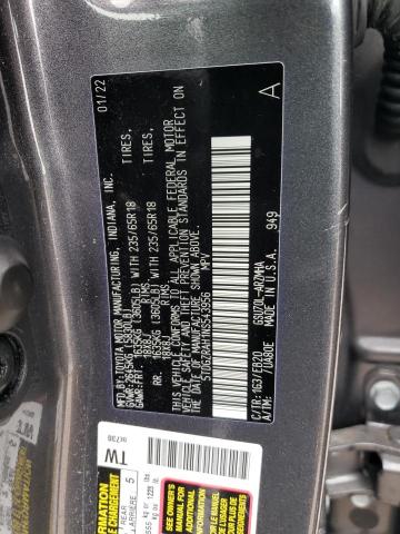 VIN 5TDGZRAH1NS543956 2022 Toyota Highlander, Xle no.12