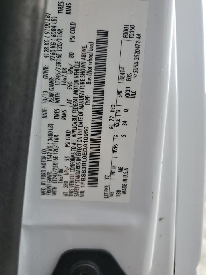 1FBSS3BL0EDA10950 2014 Ford Econoline E350 Super Duty Wagon