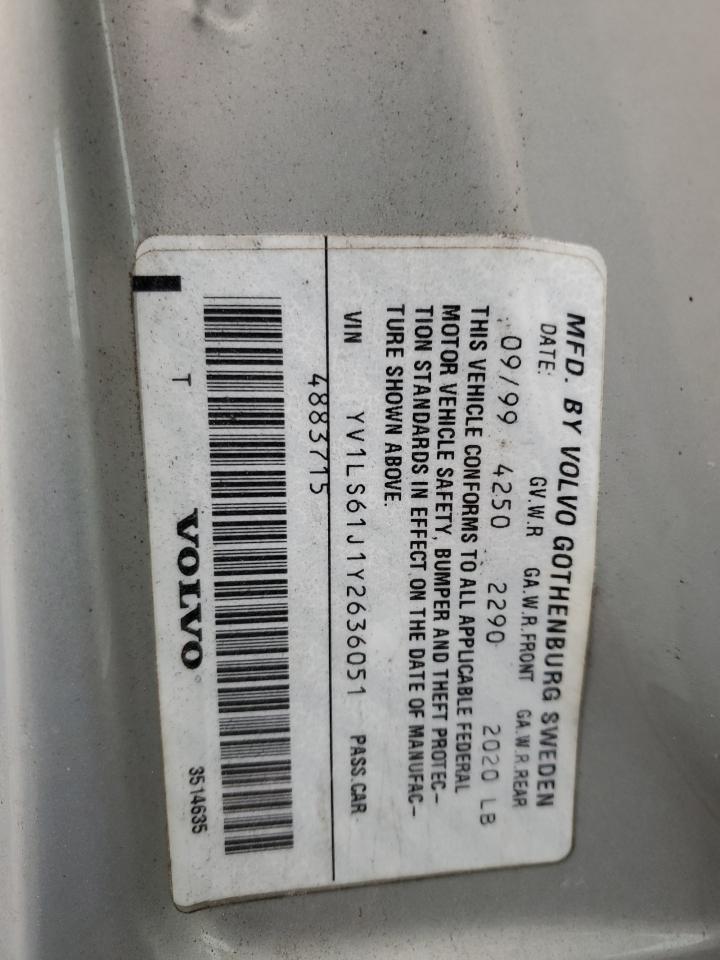 YV1LS61J1Y2636051 2000 Volvo S70 Base