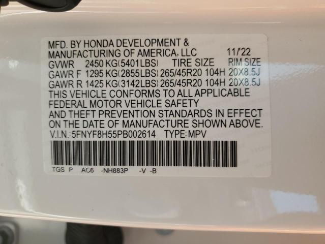 5FNYF8H55PB002614 2023 Honda Passport Exl
