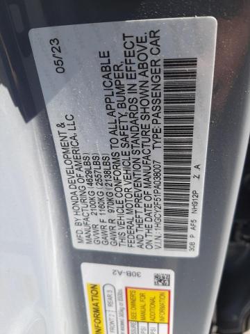 1HGCY2F51PA038007 Honda Accord Hybrid Sport