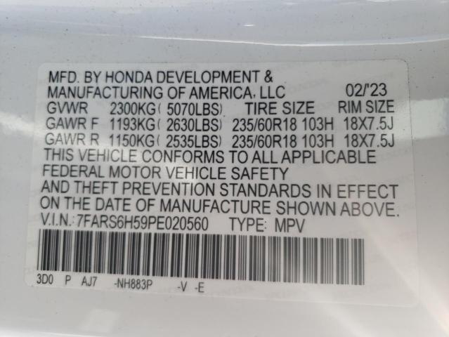 7FARS6H59PE020560 | 2023 HONDA CR-V SPORT