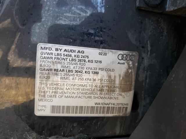 2020 AUDI Q5 TITANIU - WA1ENAFY4L2075345