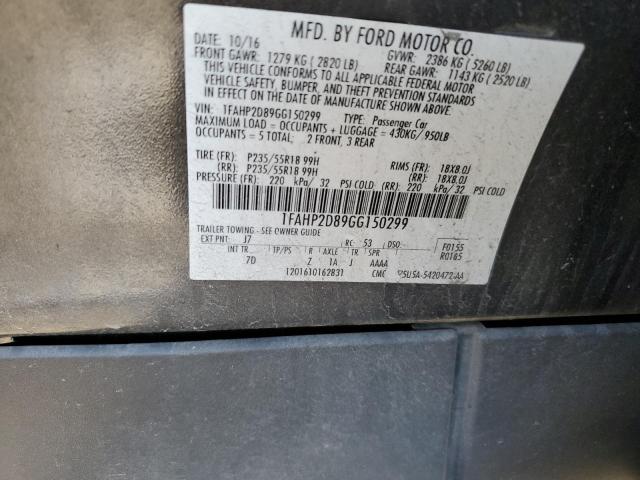 2016 FORD TAURUS SE #2194975203