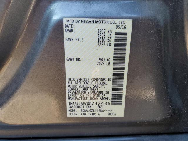 2016 NISSAN ALTIMA 2.5 - 1N4AL3AP7GC242436