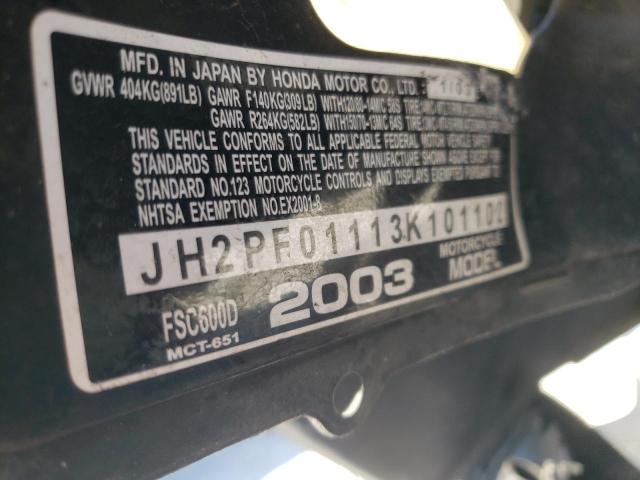 2003 HONDA FSC600 D JH2PF01113K101102