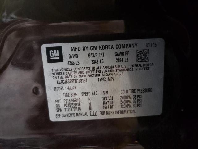 2015 BUICK ENCORE CON - KL4CJBSB9FB138194