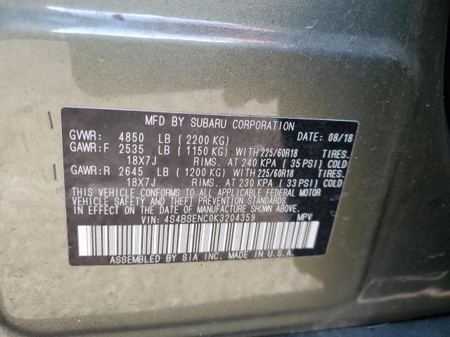 2019 SUBARU OUTBACK 3. - 4S4BSENC0K3204359