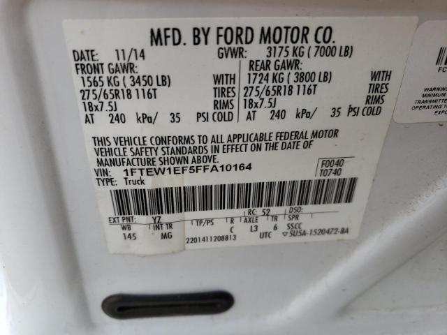 2015 Ford F150 Super 5.0L(VIN: 1FTEW1EF5FFA10164