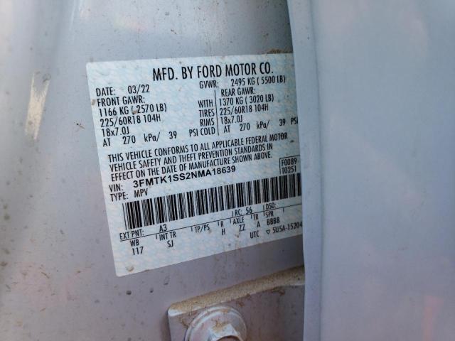 3FMTK1SS2NMA18639 Ford Mustang Mach-e Select