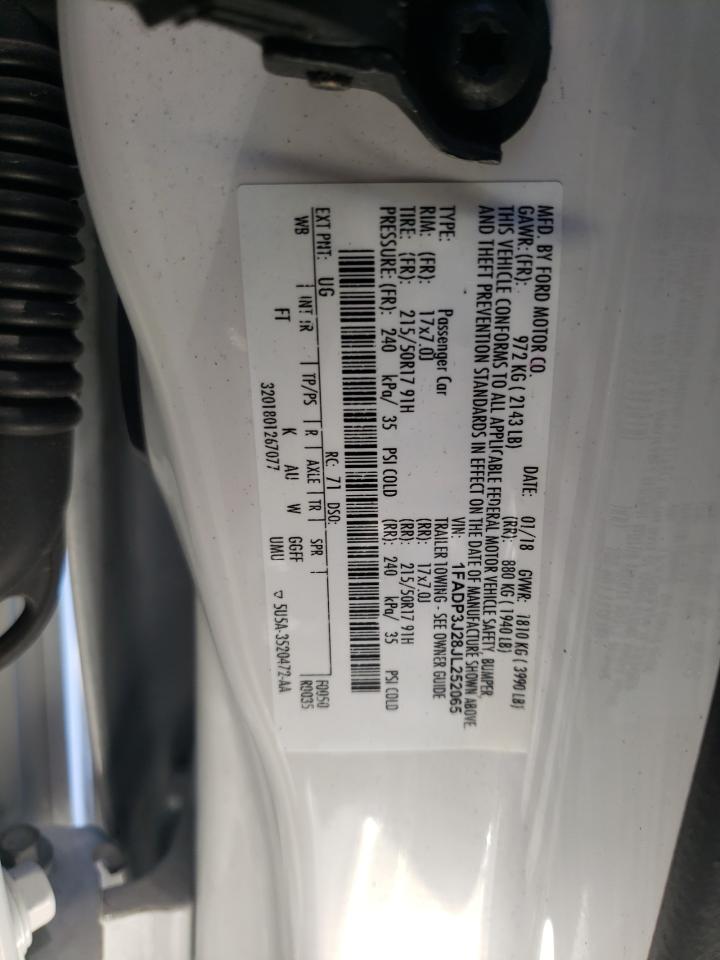 2018 Ford Focus Tita 2.0L(VIN: 1FADP3J28JL252065