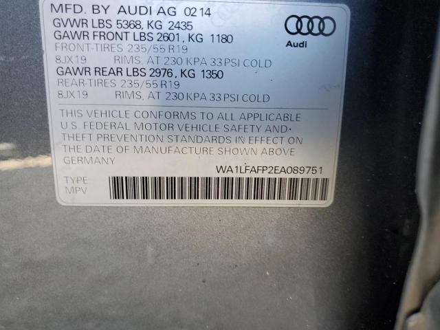 VIN WA1LFAFP2EA089751 2014 Audi Q5, Premium Plus no.12