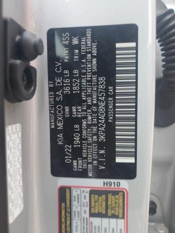 3KPA24AD8NE457838 | 2022 KIA RIO LX