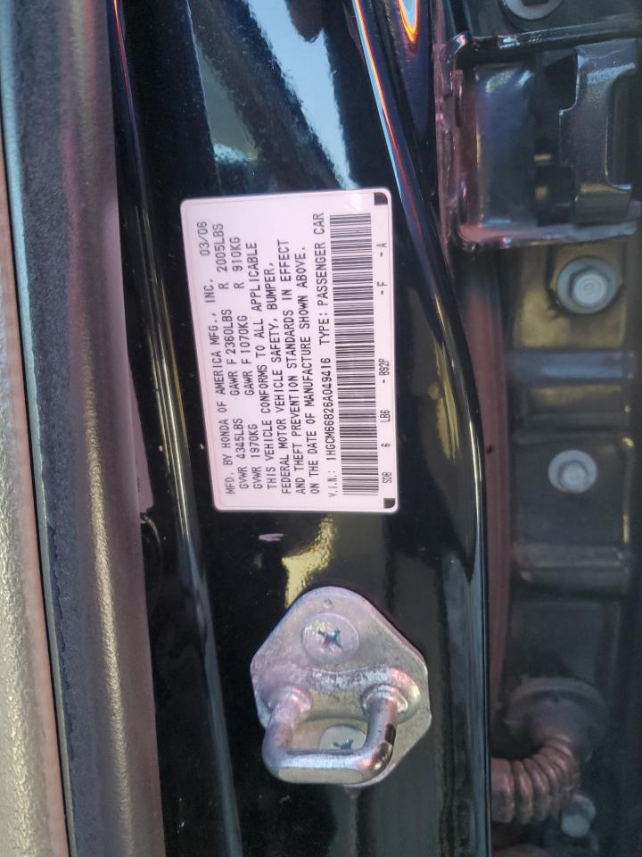 1HGCM66826A049416 2006 Honda Accord Ex