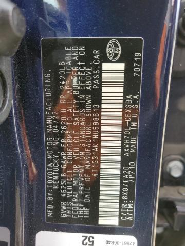 2022 TOYOTA CAMRY NIGH - 4T1G31AK1NU588613