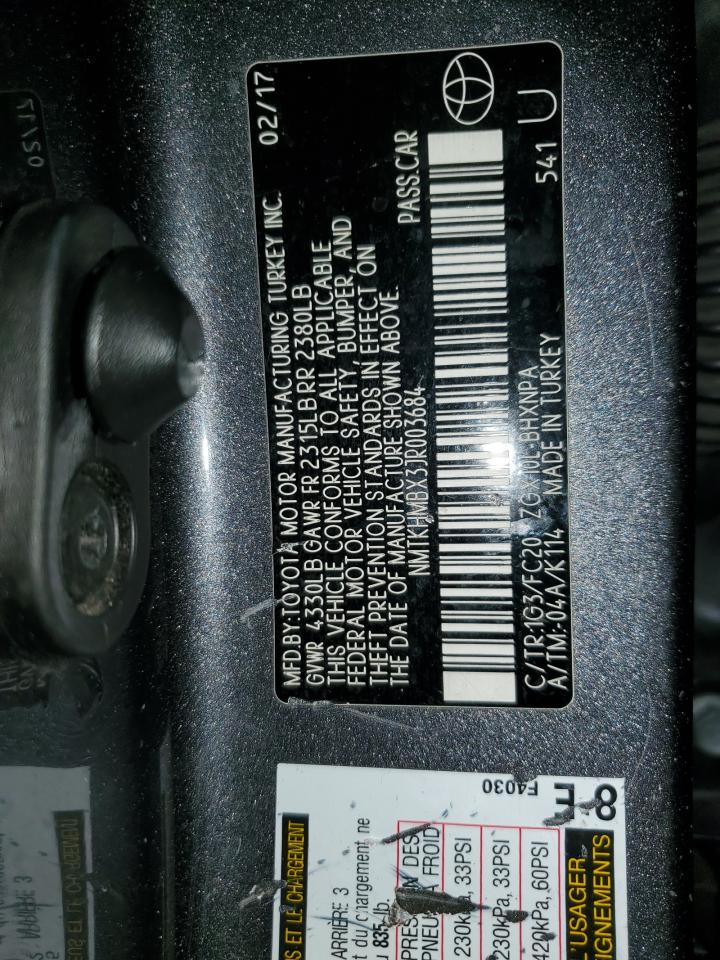 NMTKHMBX3JR003684 2018 Toyota C-Hr Xle