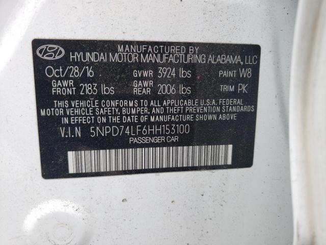 Lot #2201027192 2017 HYUNDAI ELANTRA SE salvage car