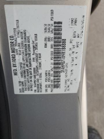 3FAHP07109R188888 | 2009 Ford fusion se